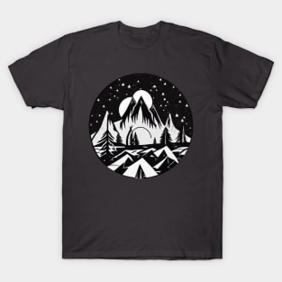 Fantasy Mountain - Retro Distressed T-Shirt